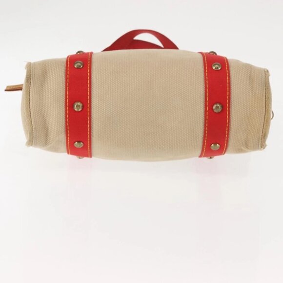 LOUIS VUITTON Antigua Cabas MM Tote Bag Beige Red M40035 LV Auth bs30019 - Picture 6 of 16